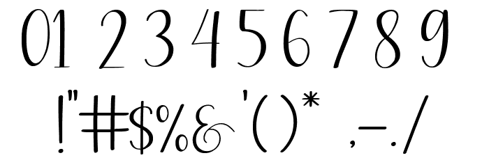 Cosette Font OTHER CHARS