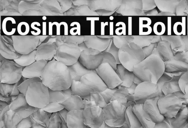 Cosima Trial Bold Font examples