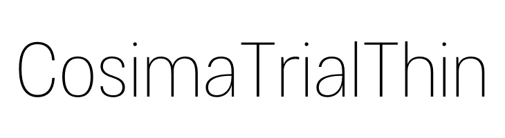 Cosima Trial Thin  Frei Schriftart Herunterladen