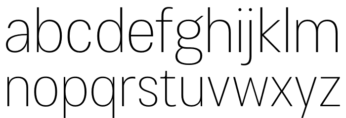 Cosima Trial Thin Font LOWERCASE
