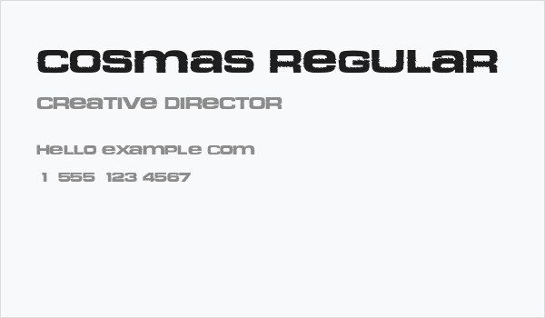 Cosmas Regular Business Card