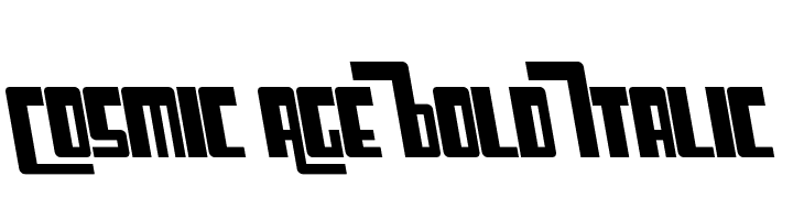 Cosmic Age Bold Italic Font