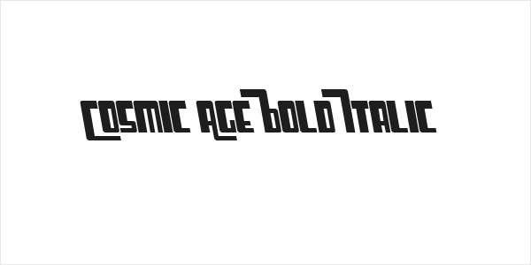 Cosmic Age Bold Italic Logo
