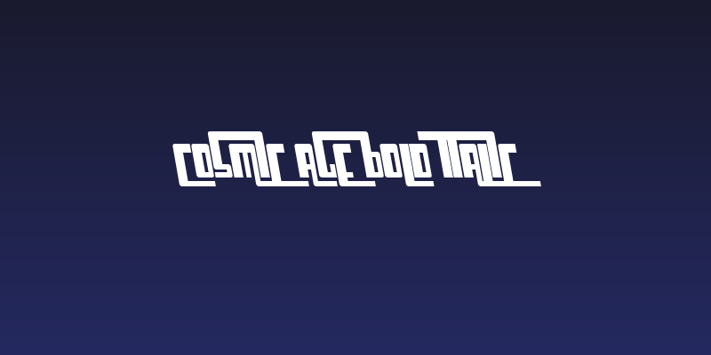 Cosmic Age Bold Italic Social Header