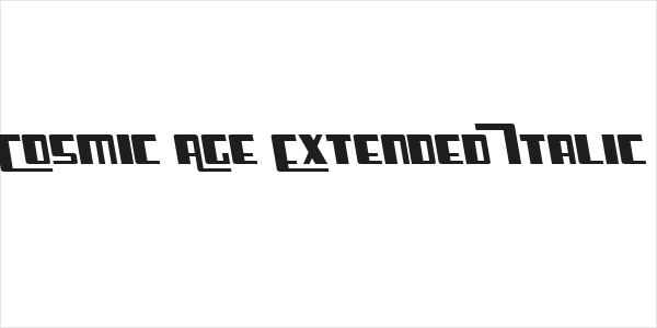 Cosmic Age Extended Italic Logo