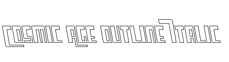 Cosmic Age Outline Italic Fonte