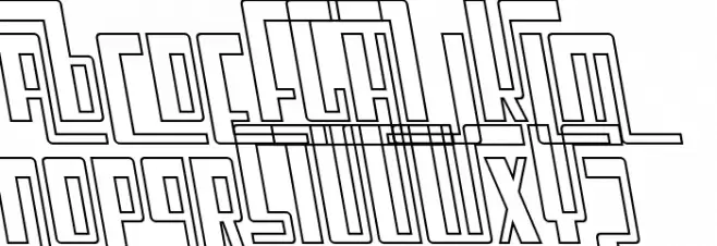 Cosmic Age Outline Italic Fuentes MAYÚSCULAS
