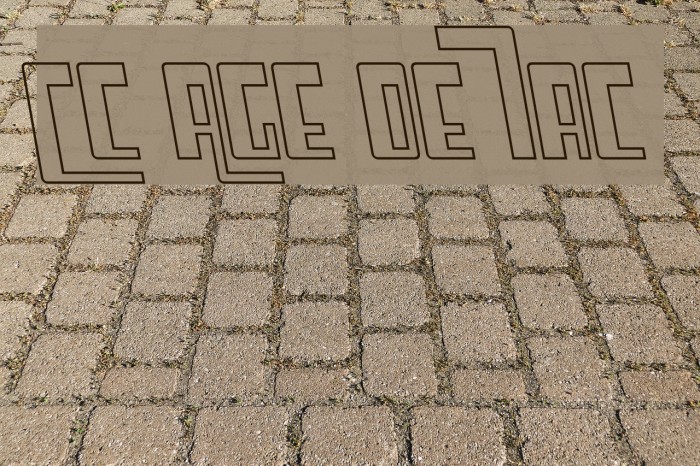 Cosmic Age Outline Italic Font examples