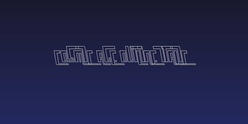 Cosmic Age Outline Italic Social Header