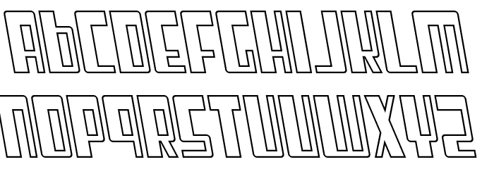 Cosmic Age Outline Italic Font LOWERCASE