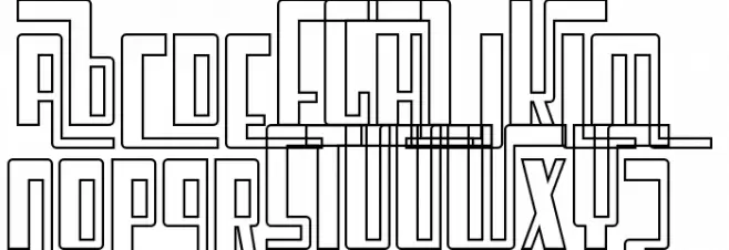 Cosmic Age Outline خط أحرف كبيرة