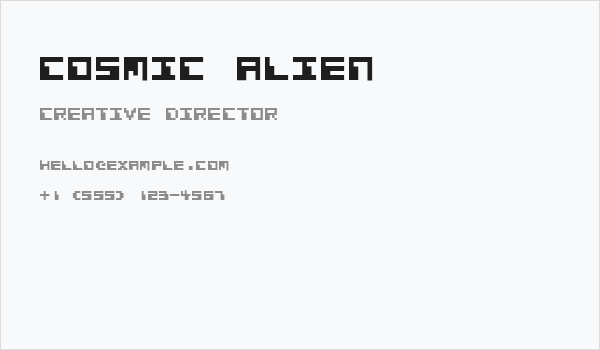 Cosmic Alien Business Card