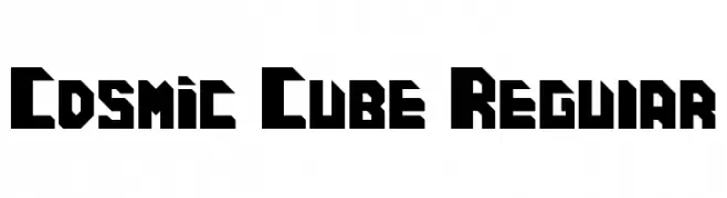 Cosmic Cube Regular  Fuentes Gratis Descargar