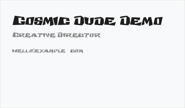 Cosmic Dude Demo Business Card