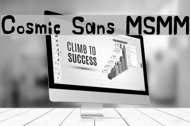 Cosmic Sans MSMM Font examples