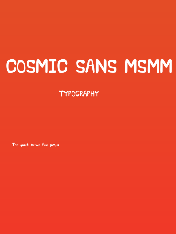 Cosmic Sans MSMM Poster