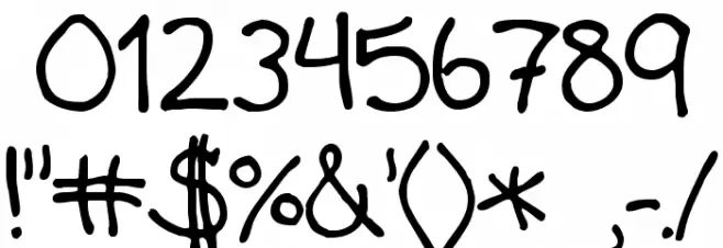 Cosmic Spam, M.S. Schriftart Anderer Schreiben