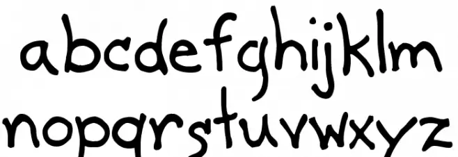 Cosmic Spam, M.S. Schriftart Kleinbuchstaben