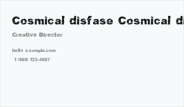 Cosmical disfase Cosmical disfase Business Card