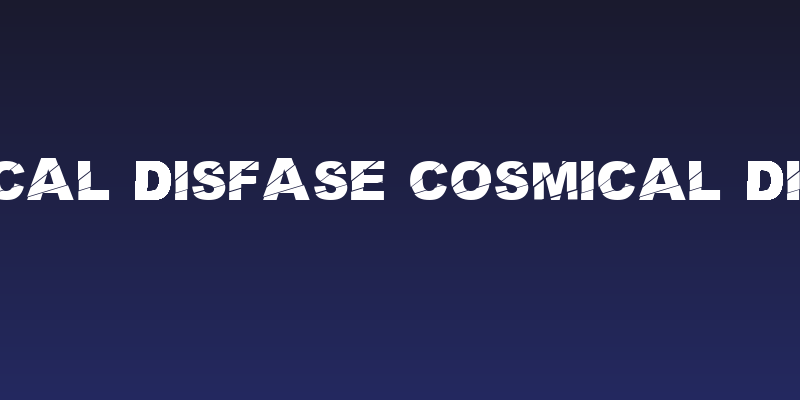 Cosmical disfase Cosmical disfase Social Header