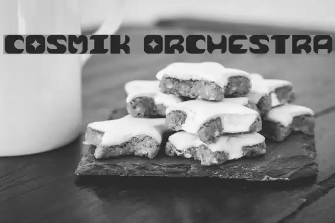 Cosmik Orchestra Font examples