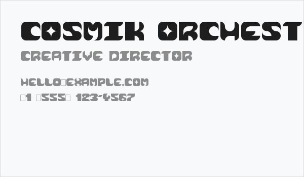 Cosmik Orchestra Business Card
