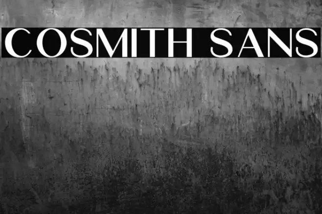 Cosmith Sans Font examples