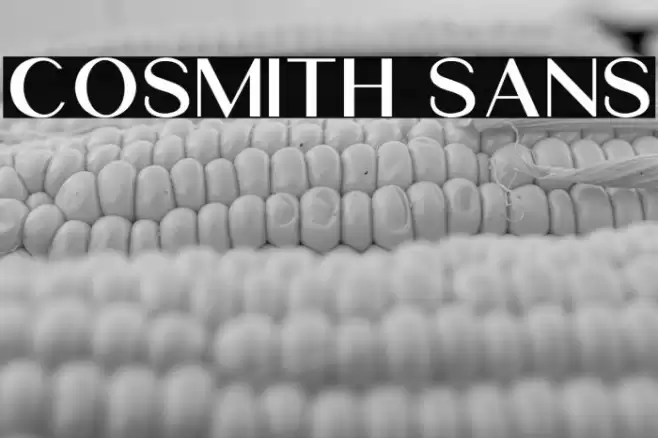 Cosmith Sans Font examples