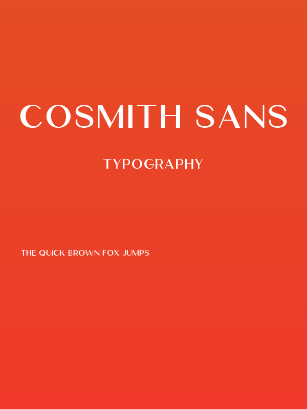 Cosmith Sans Poster