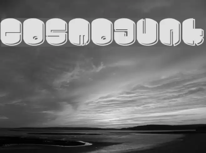 Cosmojunk Schriftart examples