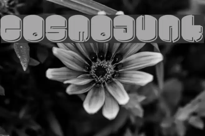Cosmojunk Schriftart examples