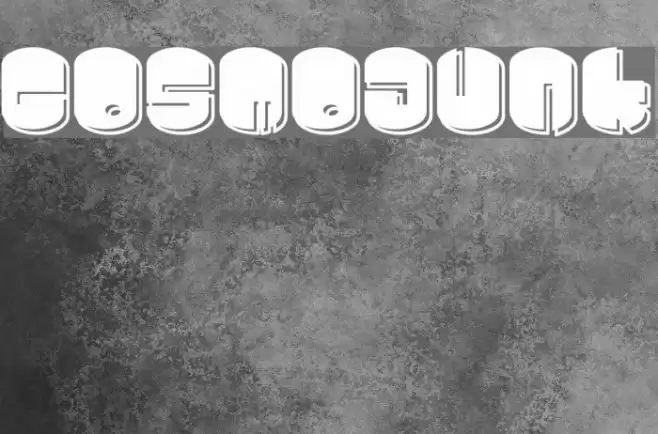 Cosmojunk Schriftart examples