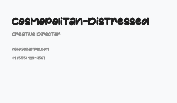 Cosmopolitan-Distressed Business Card