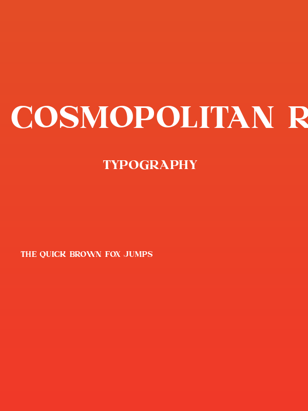 Cosmopolitan Regular Poster