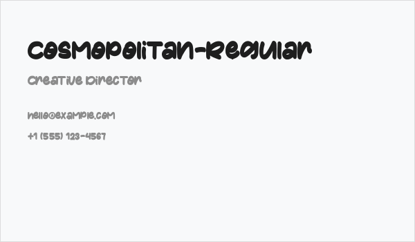 Cosmopolitan-Regular Business Card