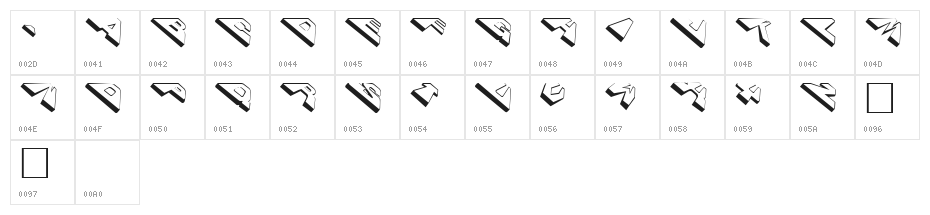 CosmosCaps Character Map