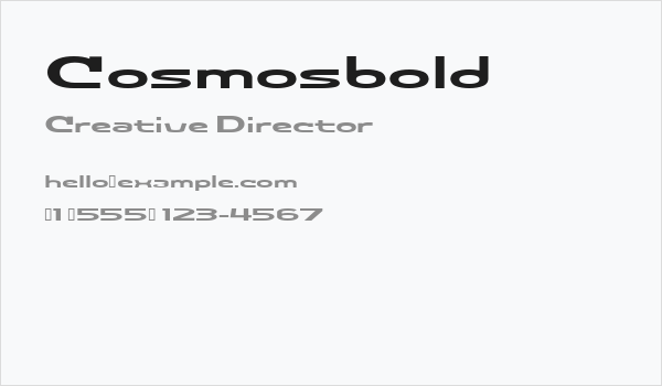 Cosmosbold Business Card