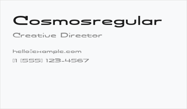 Cosmosregular Business Card