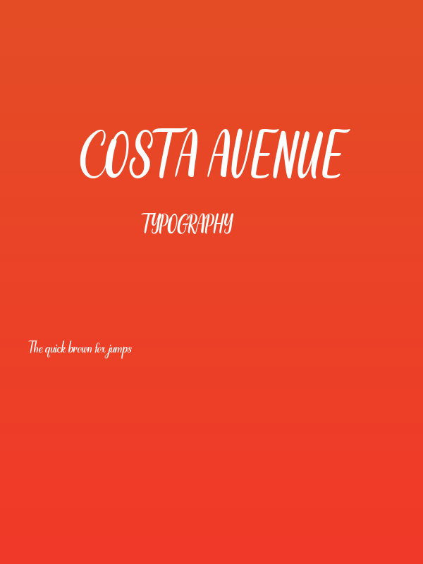 Costa Avenue Poster