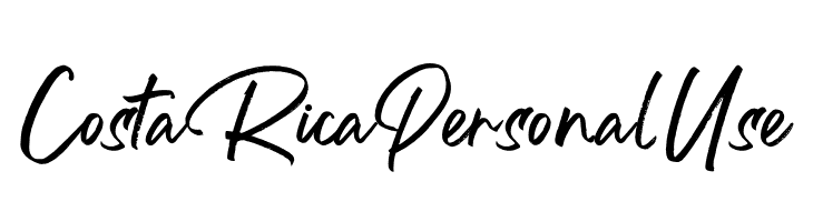 Costa Rica Personal Use  Frei Schriftart Herunterladen