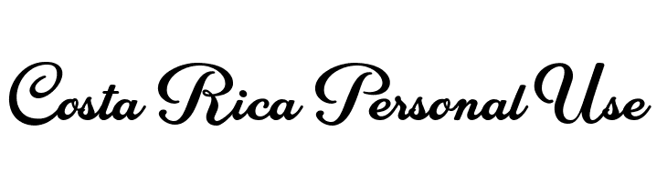 Costa Rica Personal Use  Frei Schriftart Herunterladen