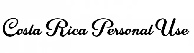 Costa Rica Personal Use  免费字体下载