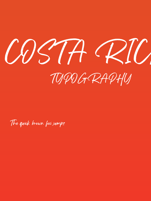 Costa Rica Personal Use Poster