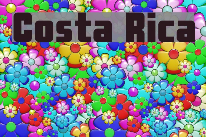 Costa Rica Font examples