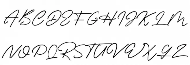 Costella Signature फ़ॉन्ट अपरकेस