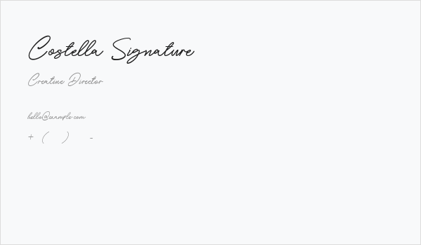 Costella Signature Business Card