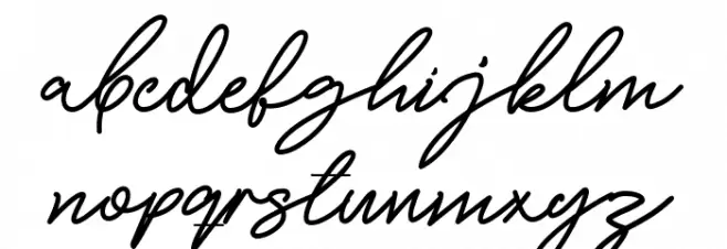 Costella Signature फ़ॉन्ट लोअरकेस