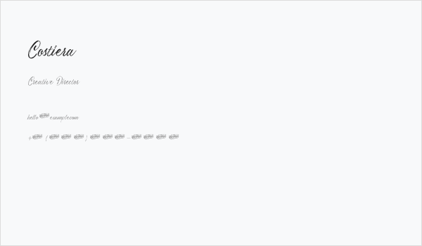 Costiera Business Card