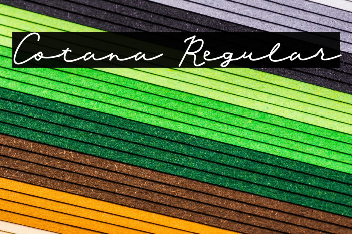 Cotana Regular Caratteri examples