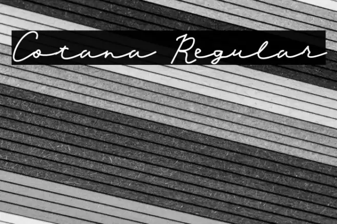Cotana Regular Caratteri examples